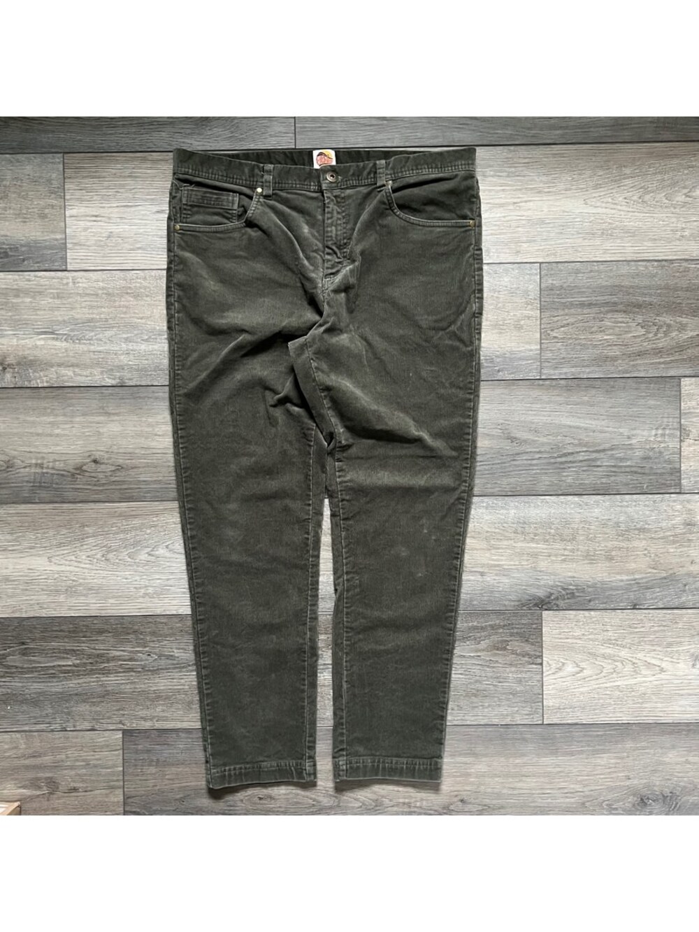 C&C California Men's 36x30 Corduroy Pants Olive Green Straight Leg Cords